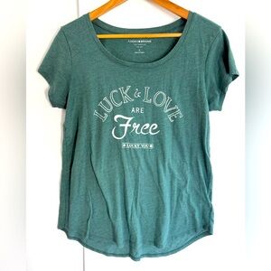 LUCKY BRAND Teal Graphic Tee